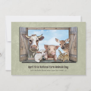 Carte De Correspondance Journée nationale des animaux de ferme 10 avril
