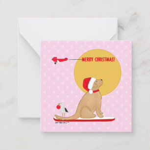 Carte De Correspondance Jours de plage Ensemble rose de Noël doré