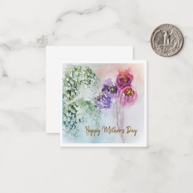 Carte De Correspondance Joyeuse Fête des Mères (Devant/Arrière en situation)