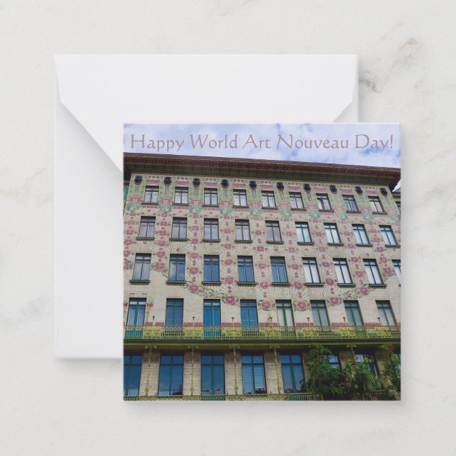 Carte De Correspondance Joyeuse Journée mondiale de l'Art Nouveau ! (Devant)