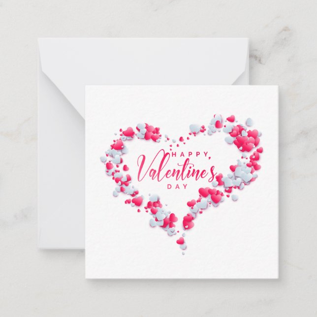 Carte De Correspondance Joyeuse Saint-Valentin (Devant)