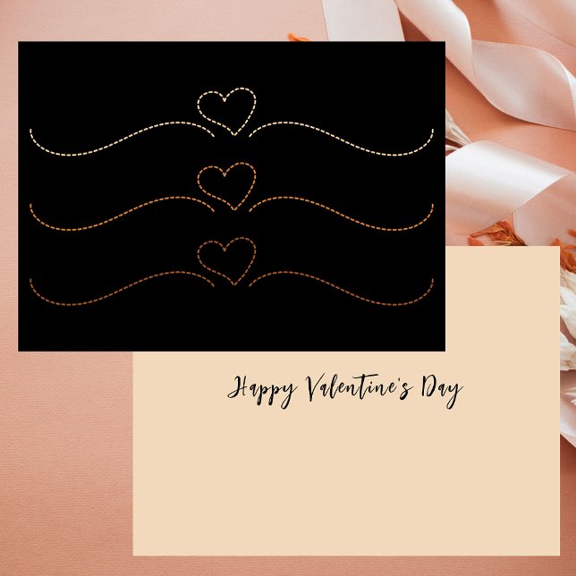 Carte De Correspondance Joyeuse Saint-Valentin avec des cœurs modernes mig (Créateur téléchargé)