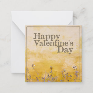 Carte De Correspondance Joyeuse Saint-Valentin avec Prairie de Fleurs Vint
