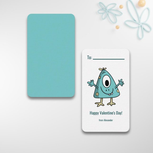 Carte De Correspondance Joyeuse Saint-Valentin en classe Monstre (Créateur téléchargé)