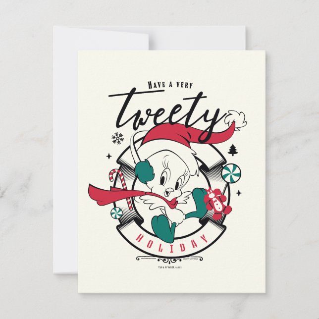 Carte De Correspondance Joyeuses Fêtes de TWEETY™ (Devant)