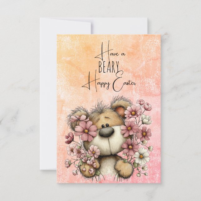 Carte De Correspondance Joyeuses Pâques BEARY   (Devant)