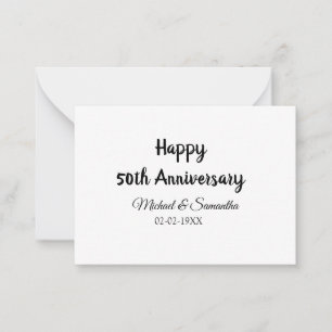 Carte De Correspondance Joyeux 50e anniversaire ajouter nom du couple date