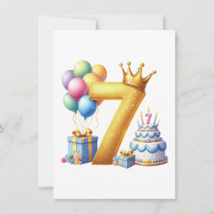 Carte De Correspondance Joyeux 7ème Anniversaire