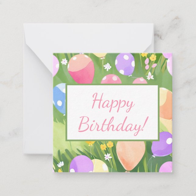 Carte De Correspondance Joyeux Anniversaire! (Devant)
