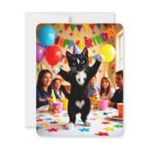Joyeux Anniversaire | Chat de fête dansant