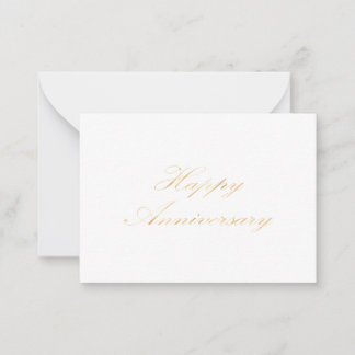 Carte De Correspondance Joyeux Anniversaire écriture police or blanc