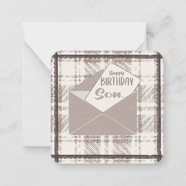 Carte De Correspondance Joyeux Anniversaire Fils (Devant)