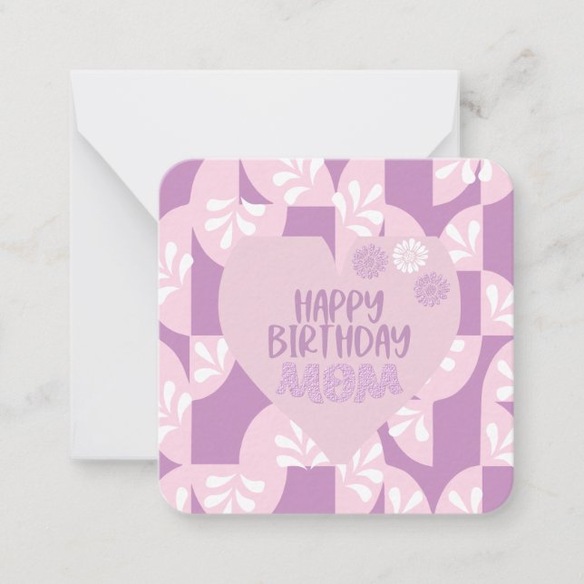 Carte De Correspondance Joyeux Anniversaire Maman (Devant)