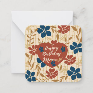 Carte De Correspondance Joyeux anniversaire Maman :
