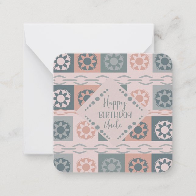 Carte De Correspondance Joyeux Anniversaire Oncle (Devant)