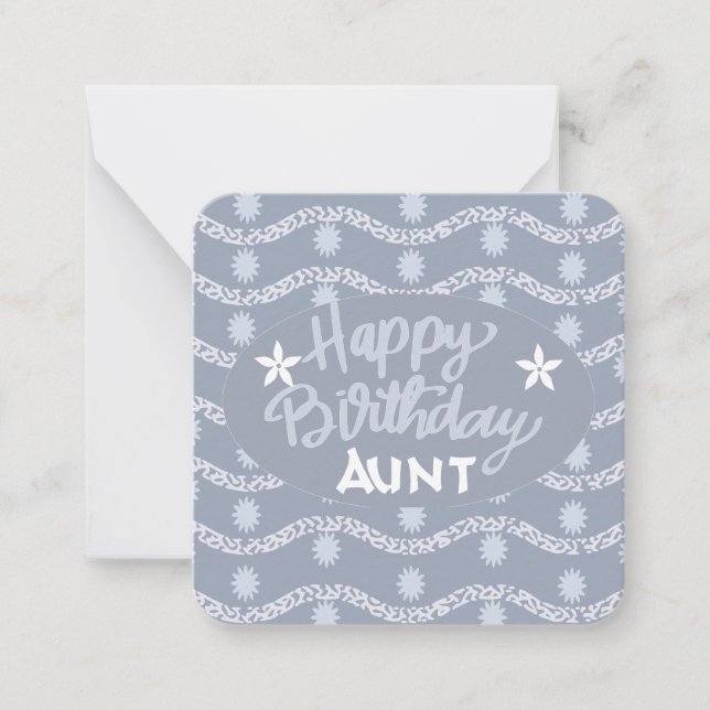 Carte De Correspondance Joyeux Anniversaire Tante  (Devant)