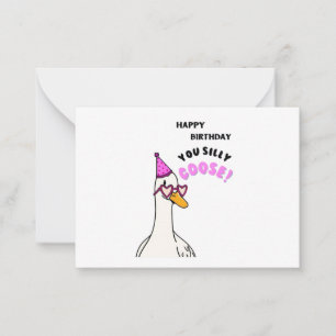 Carte De Correspondance Joyeux Anniversaire Vous Silly Goose