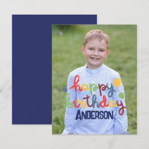 Carte De Correspondance Joyeux ballon d'anniversaire personnalisable