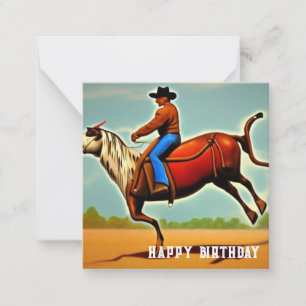 Carte De Correspondance Joyeux Cowboy d'anniversaire