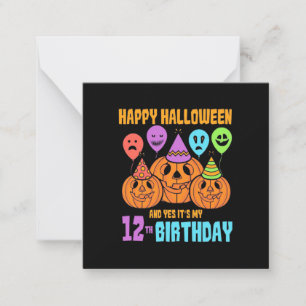Carte De Correspondance Joyeux Halloween 12e Anniversaire