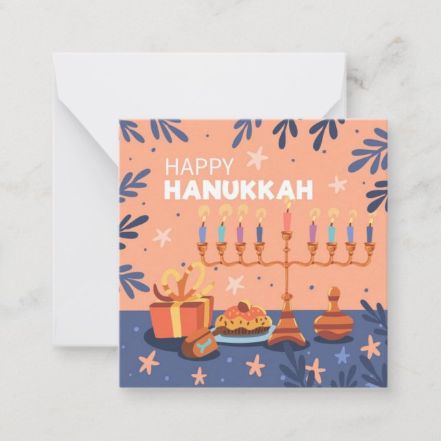 Carte De Correspondance Joyeux Hanukkah (Devant)