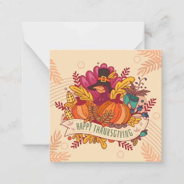 Carte De Correspondance Joyeux jour de l'Action de grâce (Devant)