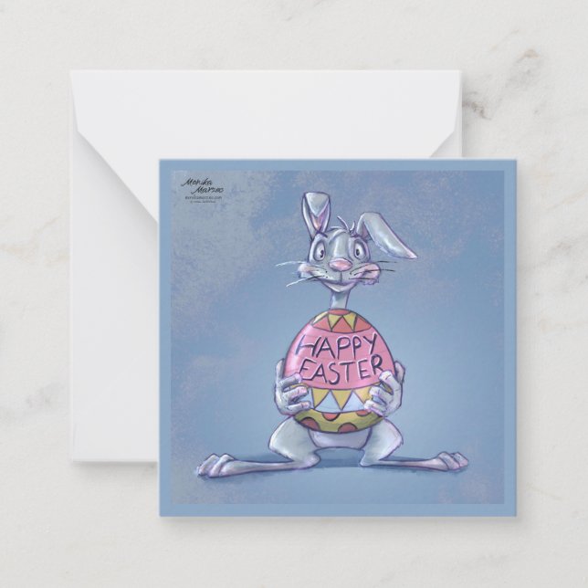 Carte De Correspondance Joyeux Lapin de Pâques (Devant)
