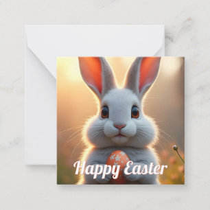 Carte De Correspondance Joyeux lapin de Pâques dans la magie du printemps