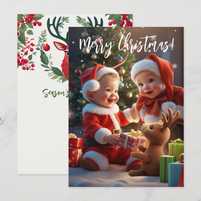 Carte De Correspondance Joyeux Noël (Devant / Derrière)