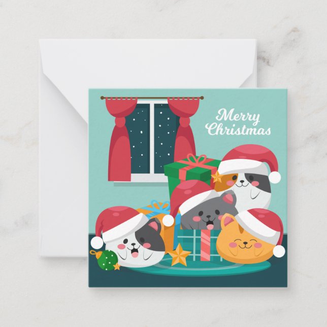 Carte De Correspondance Joyeux Noël (Devant)
