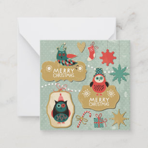 Carte De Correspondance Joyeux Noël Chouette