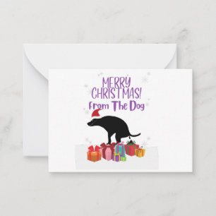 Carte De Correspondance Joyeux Noël du chien