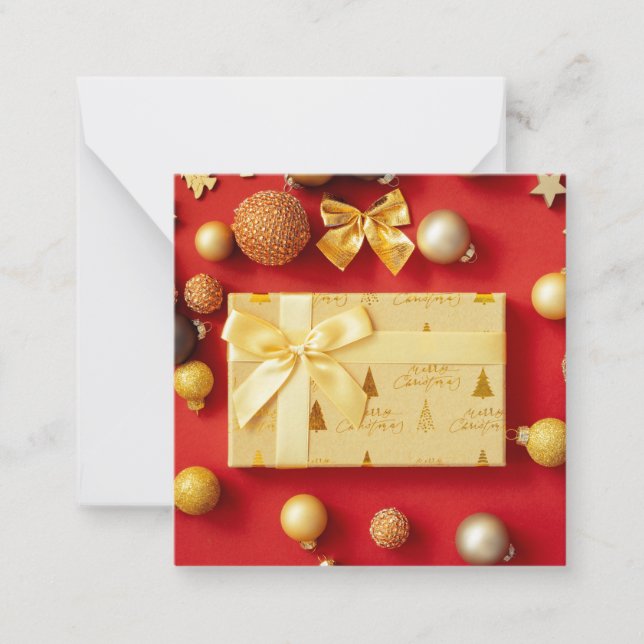 Carte De Correspondance Joyeux Noël et Bonne Année (Devant)