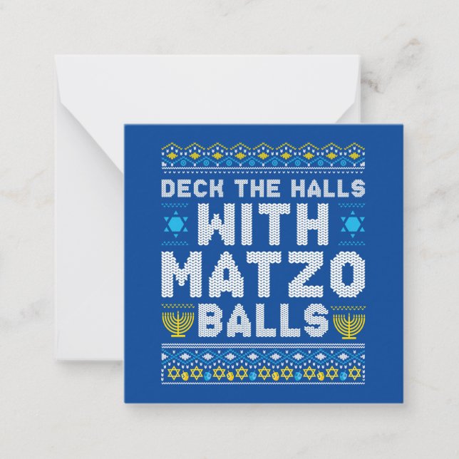 Carte De Correspondance Joyeux Noël juif Chrismukkah Hanoukka (Devant)