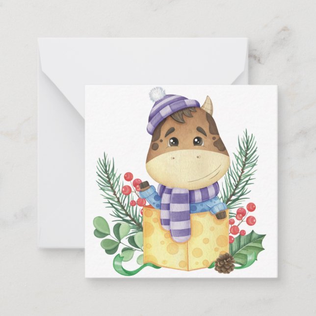 Carte De Correspondance Joyeux Noël mignon (Devant)