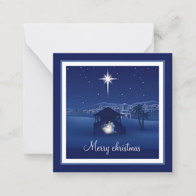 Carte De Correspondance Joyeux Noël Nativité (Devant)