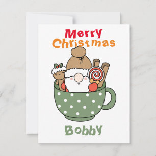Carte De Correspondance Joyeux Noël personnalisé Drôle de Père Noël dans u