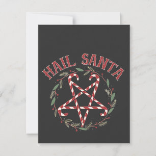 Carte De Correspondance Joyeux Noël Satan Krampus Xmas Diable Bonbons 