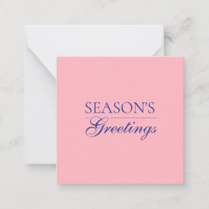 Carte De Correspondance Joyeux Nouvel An Rose Clair Noël Vacances