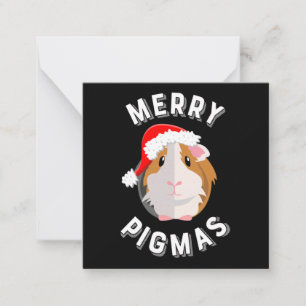Carte De Correspondance Joyeux Pigmas Cochons d'Inde drôles et mignons de 