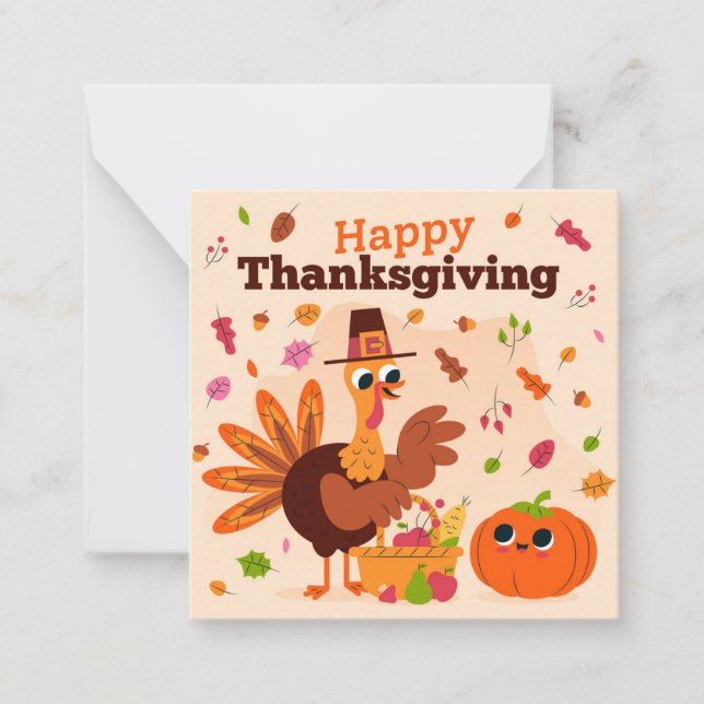 Carte De Correspondance Joyeux Thanksgiving (Devant)