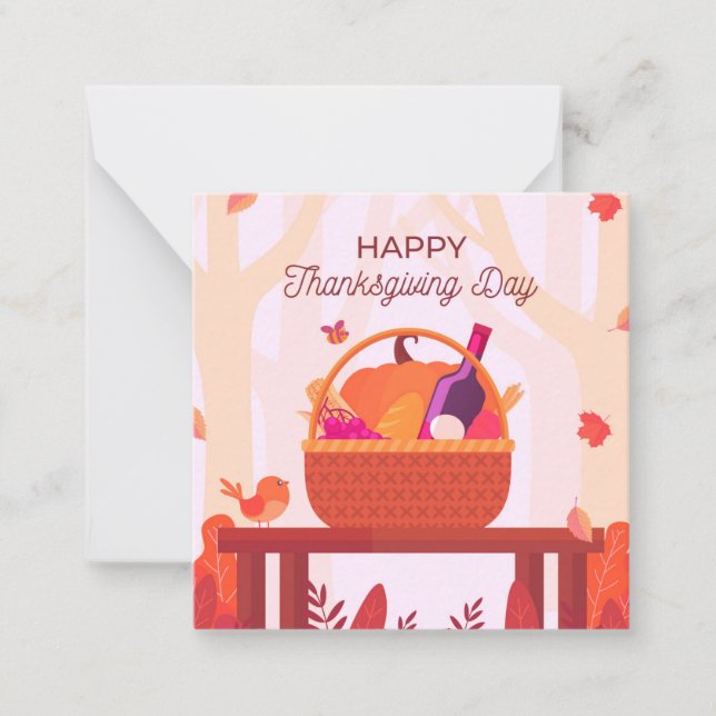 Carte De Correspondance Joyeux Thanksgiving (Devant)