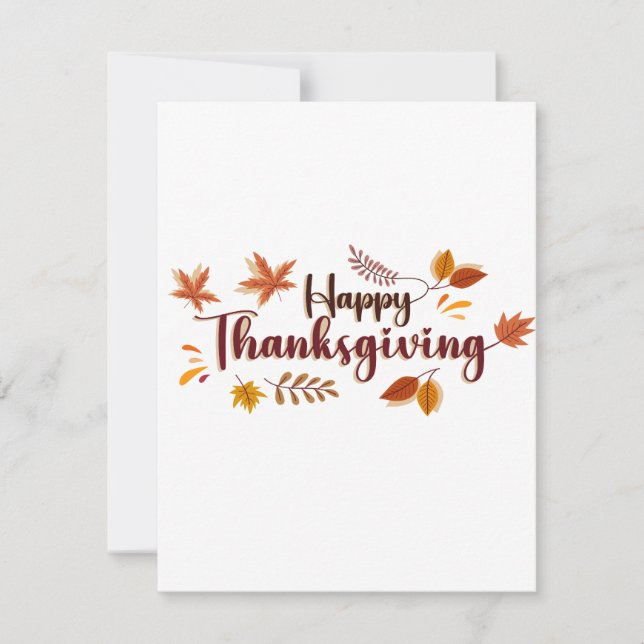 Carte De Correspondance Joyeux Thanksgiving (Devant)