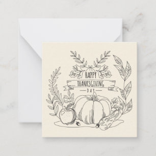 Carte De Correspondance Joyeux Thanksgiving