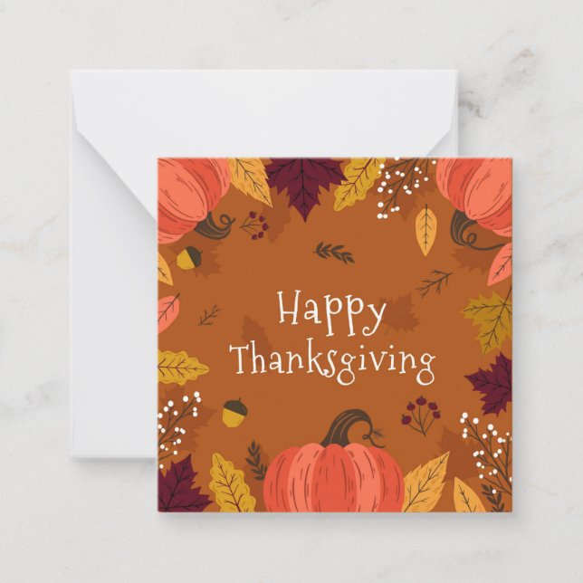 Carte De Correspondance Joyeux Thanksgiving (Devant)