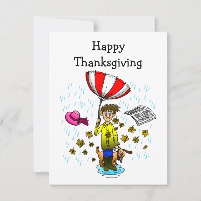 Carte De Correspondance Joyeux Thanksgiving (Devant)