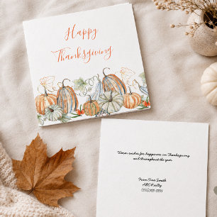 Carte De Correspondance Joyeux Thanksgiving personnalisé