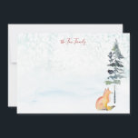 Carte De Correspondance Joyeux voeux de Noël Renard personnalisé<br><div class="desc">Envoyez des voeux festifs de Joyeux Noël avec ce carte pour notes simple mais rustique avec un charmant renard aquarelle et un pin sur un arrière - plan enneigé. Le design vintage et rétro présente un art d'aquarelle unique de Victoria Grigaliunas de Do Tell A Belle, offrant une jolie scène...</div>