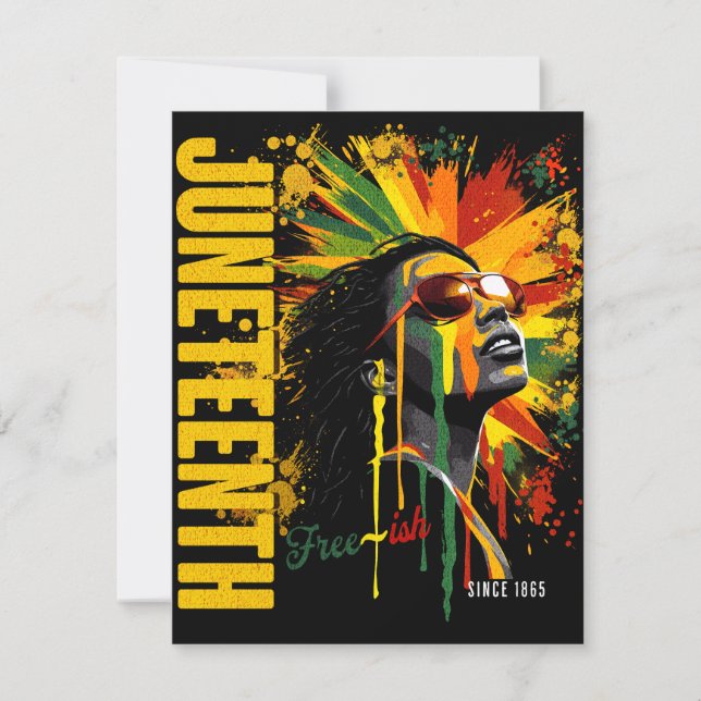 Carte De Correspondance Juneteenth Histoire noire est fierté noire (Devant)