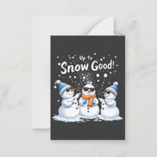Carte De Correspondance Jusqu'à la neige bon drôle neige Noël Snowman